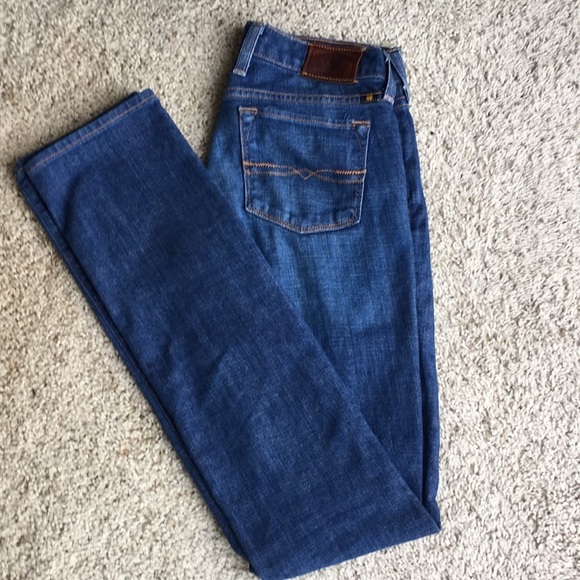 Lucky Brand Skinny Dark Wash Charlie Straight Jean - Picture 2 of 7